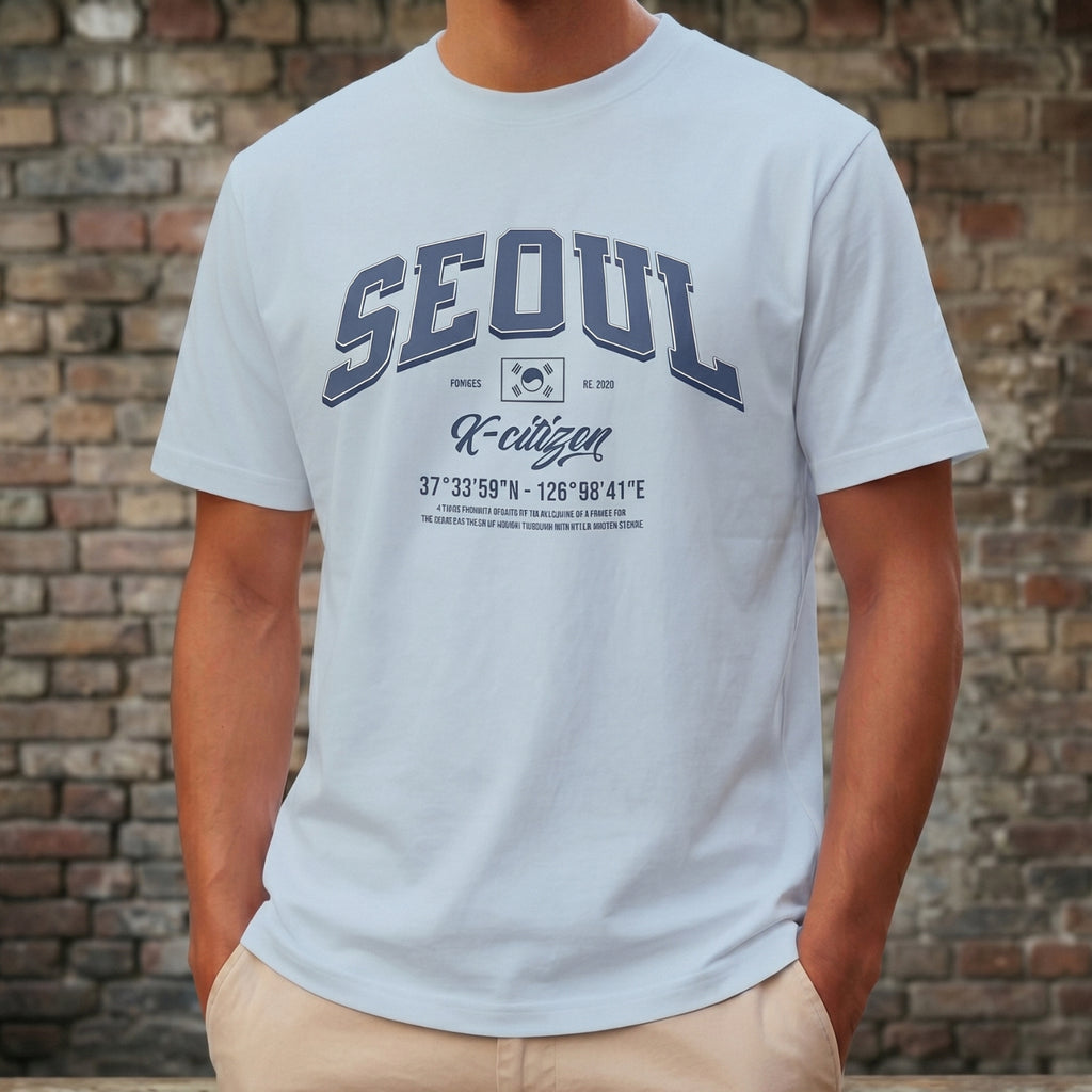 Seoul Republic Varsity Tee (Light Blue)