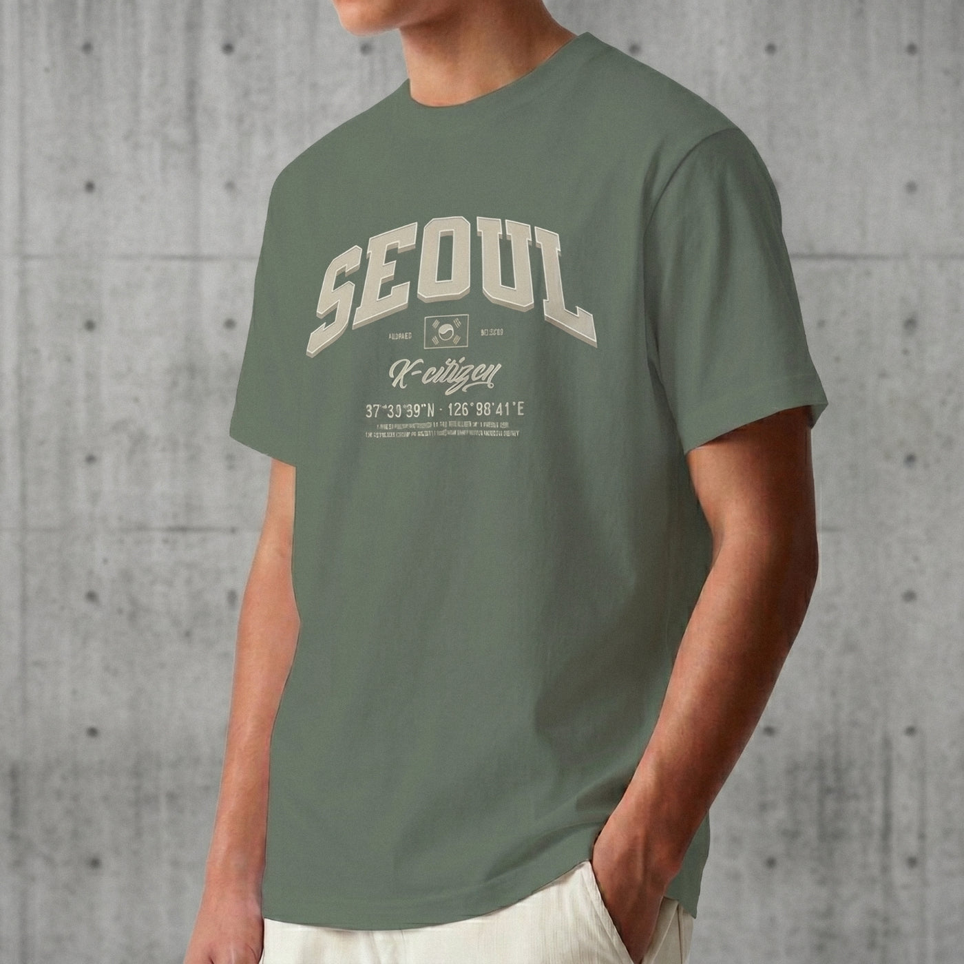 Seoul Republic Varsity Tee (Moss Green)