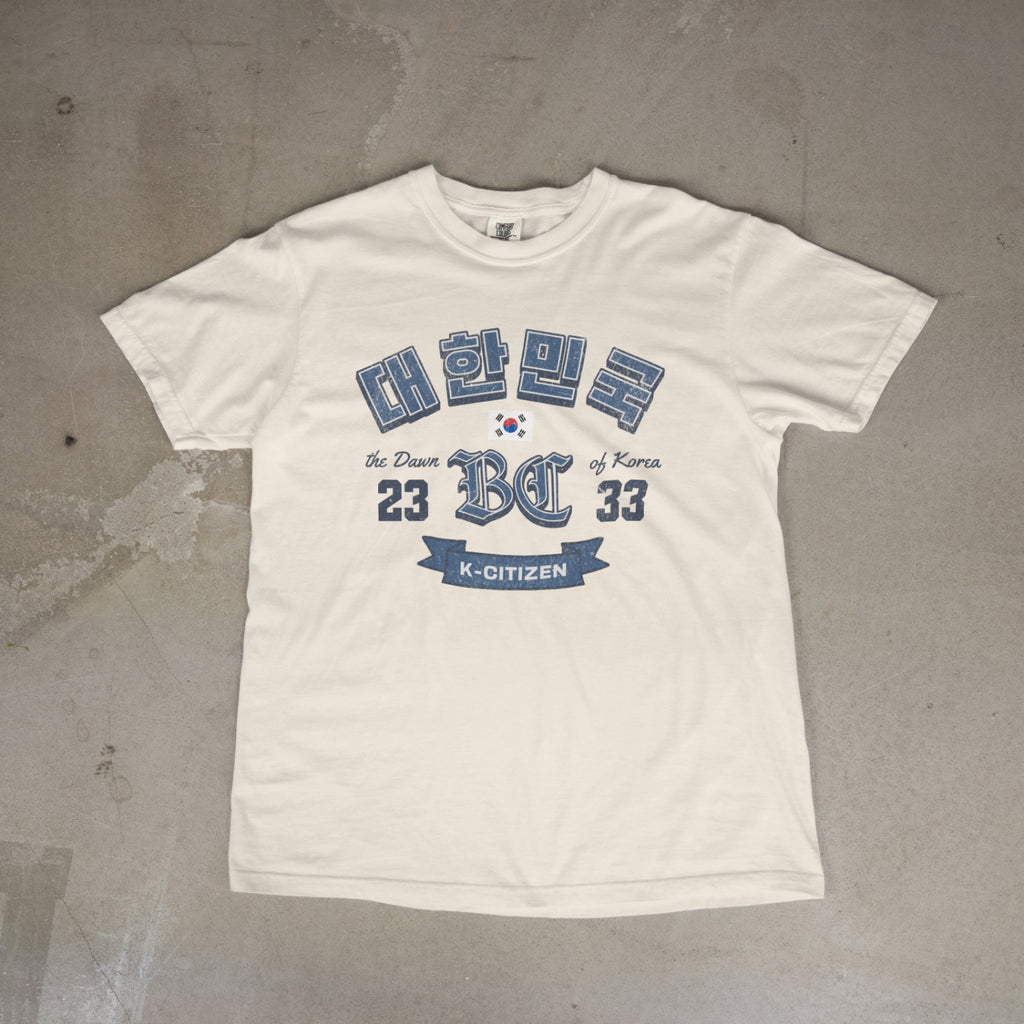 Republic of Korea, Retro Collegiate T-Shirt (Ivory)