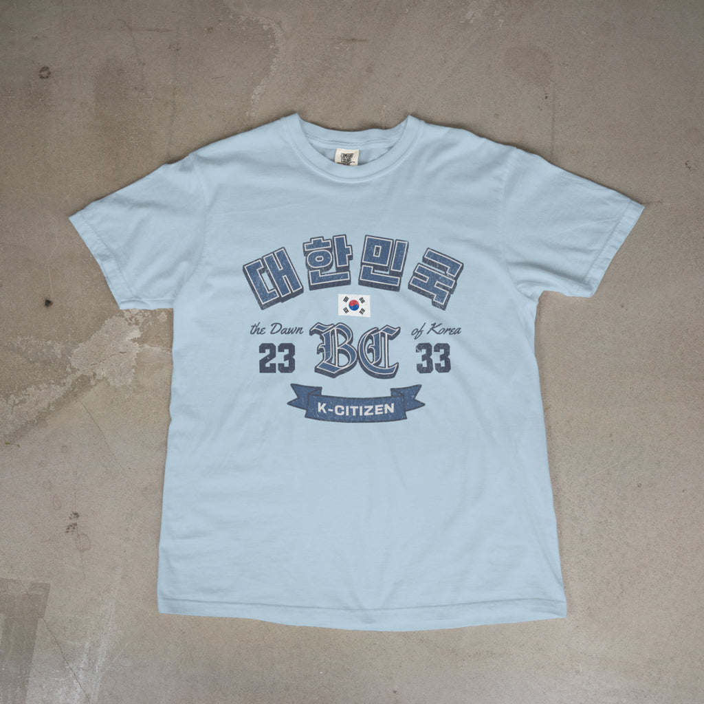 Republic of Korea, Retro Collegiate T-Shirt (Light Blue)