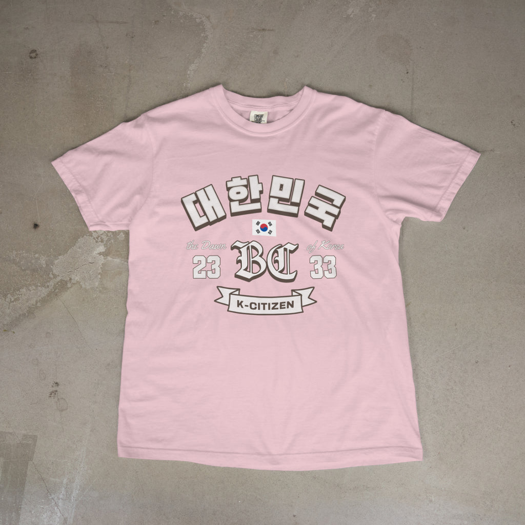 Republic of Korea, Collegiate T-Shirt (Pink)