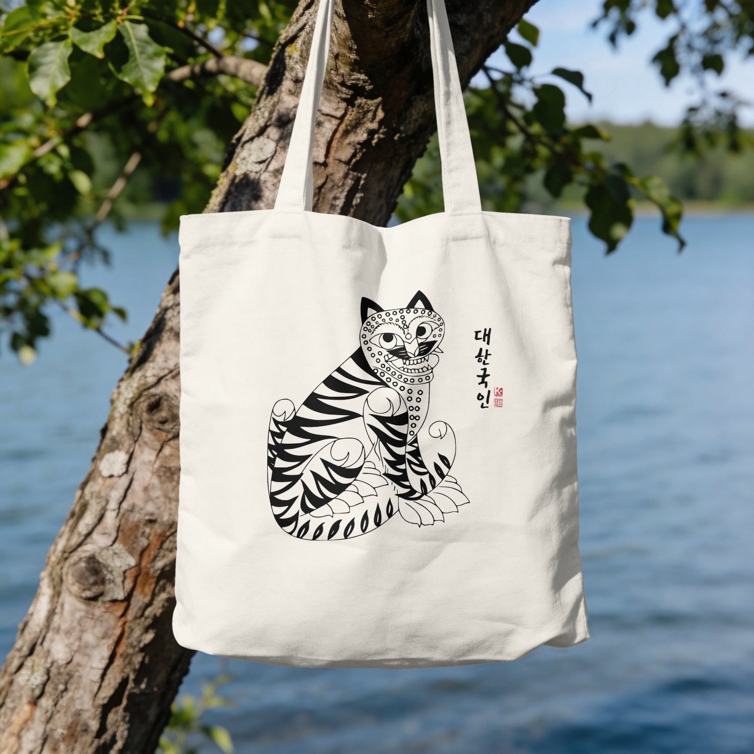 Tiger (호랑이) Tote Bag - Natural