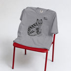 Tiger & Magpie Tee – Korean Folk Art (Cool Grey)