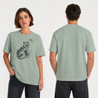 Tiger & Magpie Tee – Korean Folk Art (Bay Green)