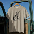 Tiger & Magpie Tee – Korean Folk Art (Khaki)