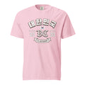 a pink K-citizen t-shirt featuring a varsity-style "대한민국" (Daehanminguk) typo