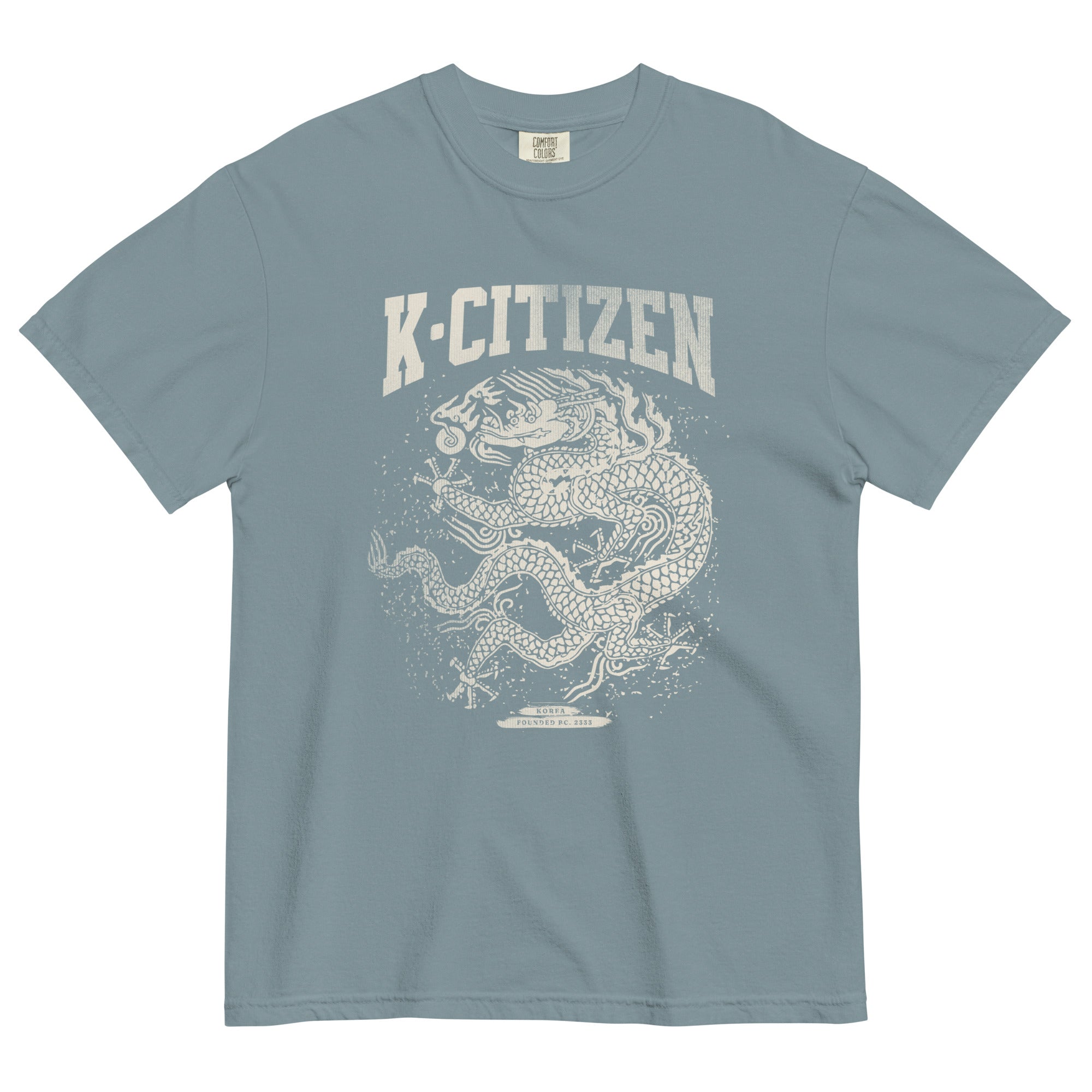 korean dragon t-shirt in vintage Seoul style