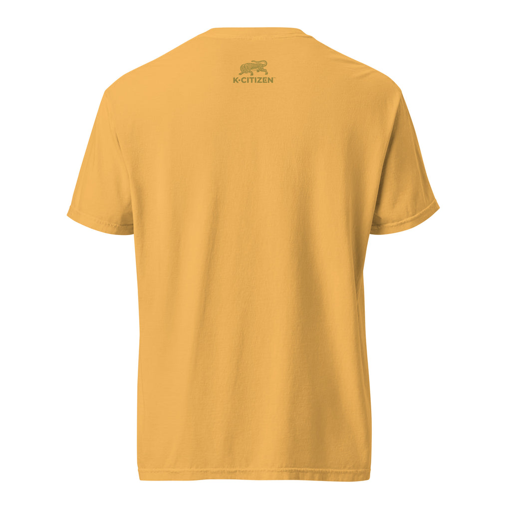 Yellow t-shirt with a korean tiger logo