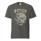 a gray t-shirt with a korean dragon graphic and 'K-Citizen' text